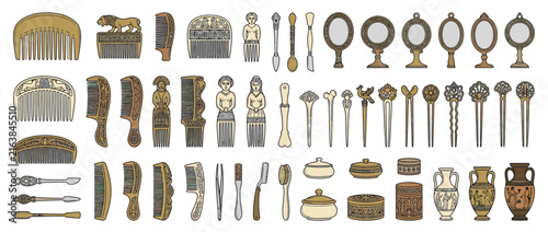 Collection of Ancient Grooming and Vanity Items