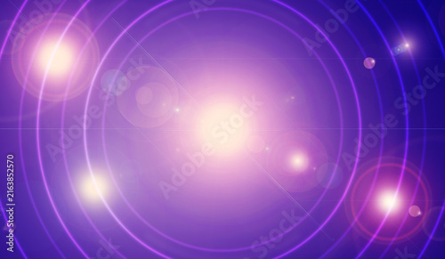 Konstfotografi Real anamorphic sun lens flare abstract bright orange, pink,  background with op
