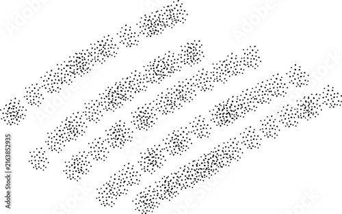 Diagonal Rows of Black Dots on White Background abstract