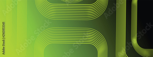 Green and Black Abstract Curved Line Background lines