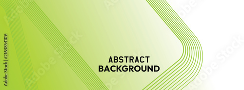 Green Gradient Abstract Background with Curved Lines