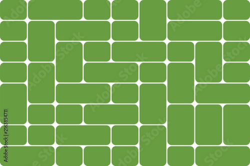 Green Rounded Rectangle Pattern Background Keywords: pattern, background, green, white
