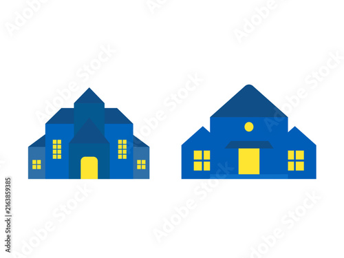 Colorful Plasticine and Wooden Block House Icon, 3D Real Estate and Architecture Concept for Home, Property, Construction, Housing, Cottage and Building Design