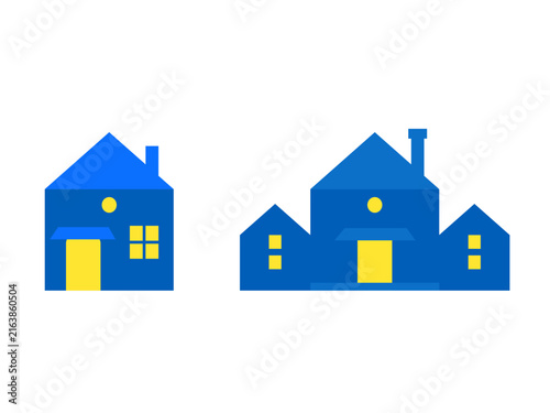 Modern Real Estate House Icon Vector Illustration with Roof, Windows, and Property Symbol for Housing, Architecture, Construction, Home Sale, and Business Design