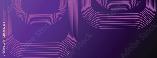 Purple gradient background with abstract curved lines