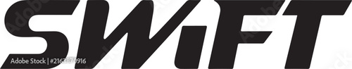 Swift Text in Bold Black Font lettering typography