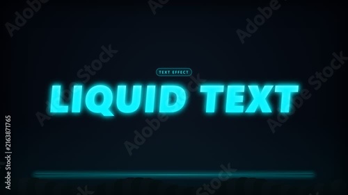 Vibrant digital typography design with luminous blue glow on a dark background