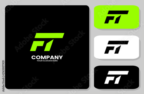 FT Letter Logo Design, Modern Minimalist Monogram Symbol for Corporate Branding Identity