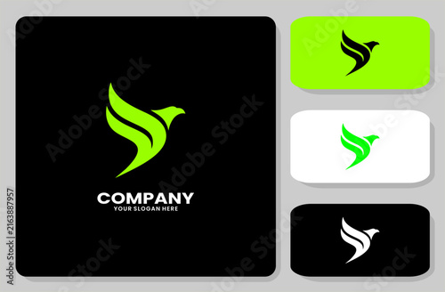 Minimalist Eagle Bird Logo Symbol Vector Design for Modern Corporate Branding Identity