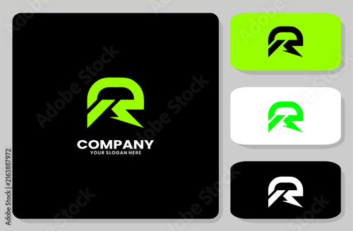 Letter R logo design, modern abstract monogram symbol for business branding identity