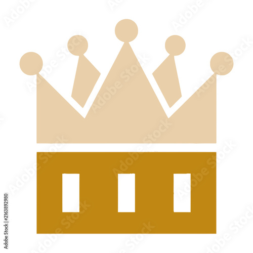Картината върху платно Crown icon symbol royalty king queen luxury golden crest