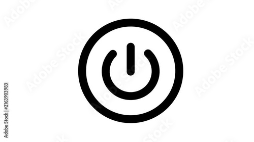 Power On Off Line Animation Icon Video – Switch Button Motion Graphic