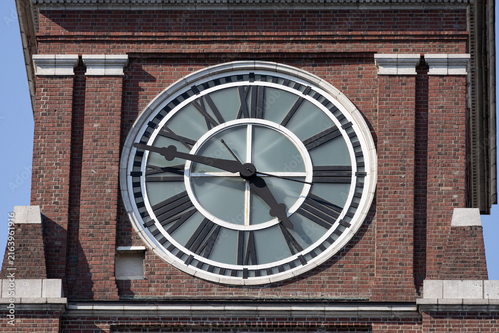 Fototapeta premium King Street Station Clock Tower in Seattle Washington