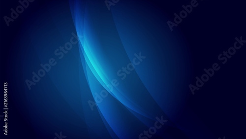 Abstract shiny blue glossy waves minimal elegant background