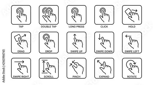 Vintage illustrations depicting various hand gestures and sign language symbols in monochrome