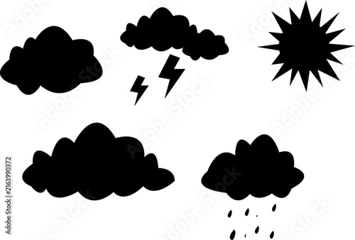 cloud icon set vector design