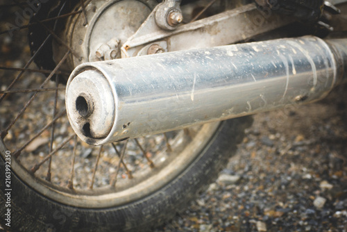 old Motorcycle exhaust pipe