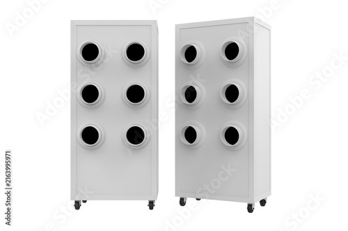 Portable Evaporative Air Cooler isolated on white background. 3d illustration