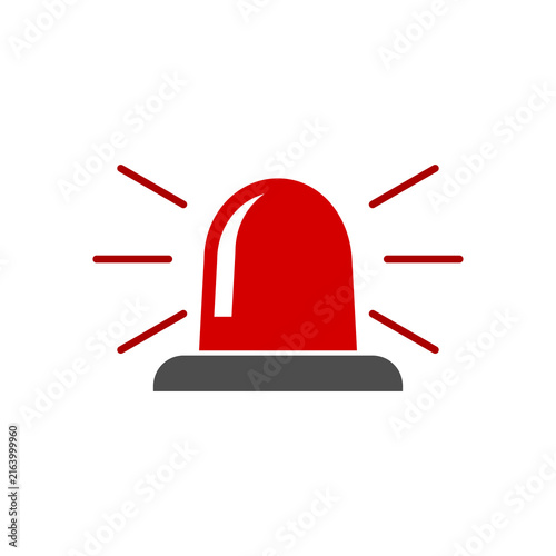 Принти на полотні Police alarm or emergency siren sign icon isolated on white background