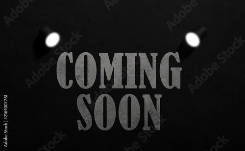 coming soon text font white black color texture background wallpaper light blub lamp coming soon show present advertisement marketing sale banner commerce marketing event party promotion coming soon 