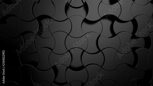 Background of Geometric Shapes. Abstract motion, loop, two color, 3d rendering, 4k resolution
