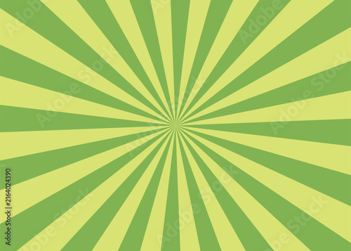 Abstract green sunburst background with radial beams light rays starburst burst pattern retro comic popup banner vector illustration