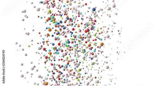 Floating Colorful Particles Forming Abstract Human Body Shape