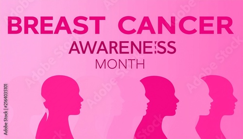 Breast Cancer Awareness silhouettes poster