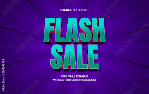 Flash Sale - Bold Impact 3D Editable Text Effect