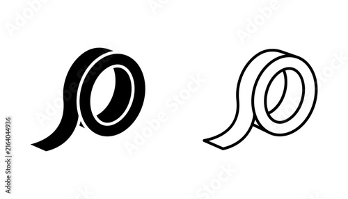 Adhesive Tape Roll for Stationery Packaging and DIY Craft Concept, White Background Vector Illustration  
