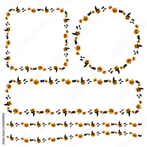 Boarder Line Hand Drawn Halloween Doodle Icon Collection