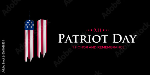 Patriot Day honors resilience and unity with design featuring torn flags. Bold colors evoke powerful emotions, reminding viewers of strength and remembrance.