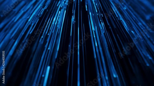 Abstract Digital Data Flow with Glowing Blue Light Trails Background