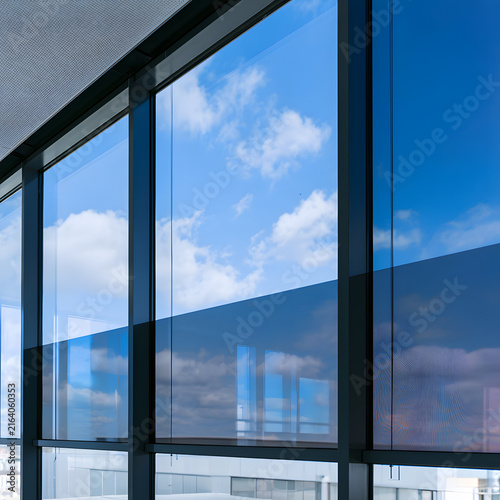 Sky Reflection Window Abstract