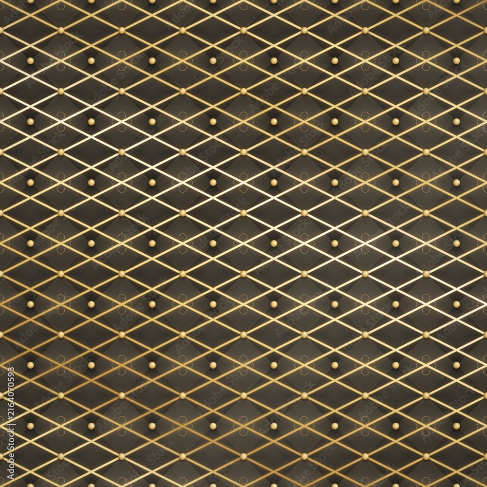 Fototapeta premium Diamond Pattern with Gold Accents
