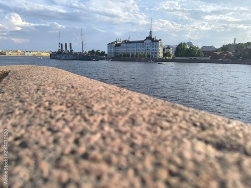 Canvastavla Panoramic view of the Neva in St. Petersburg