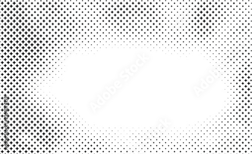 Halftone dot background. Halftone effect vector pattern. Circular dots isolated on a white background forming an abstract object