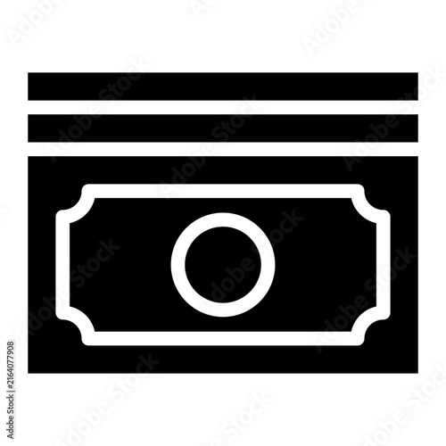 Prize money glyph style vector illustration
