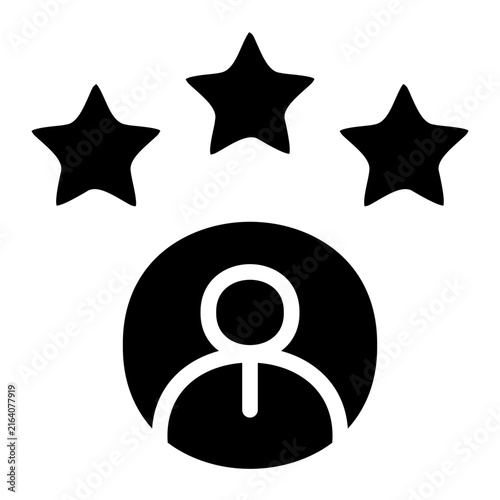 Star People glyph style vector illustration