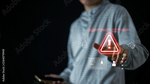 Cybersecurity concept featuring secure digital technology, a glowing shield and lock interface . Represents data protection, online privacy, threat detection and secure business operations.