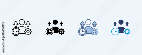 Foto Efficiency Multiple Icon Illustration Vector, Contains