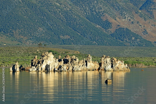 Mono Lake, a saline soda lake in Lee Vining, California, United States