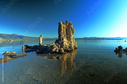 Mono Lake, a saline soda lake in Lee Vining, California, United States