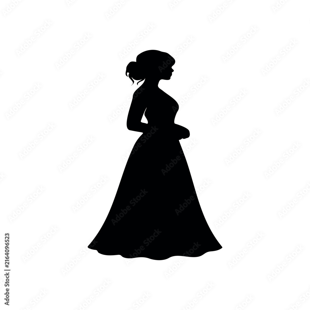 Fototapeta premium Young man in logo dress silhouette vector flat design on white background. 