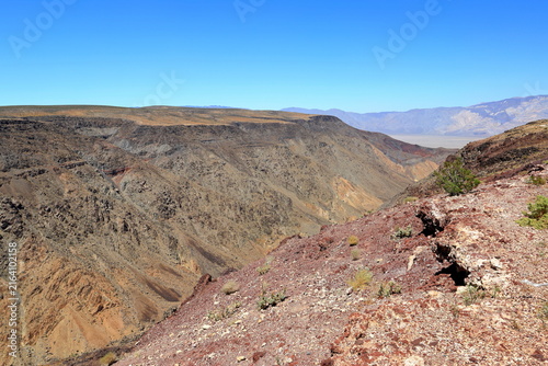 Obraz na plátně Father Crowley Vista Point with scenic views of valley and desert in Darwin, Cal