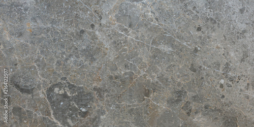 Gray fossil conglomerate marble texture with gold veins natural stone background