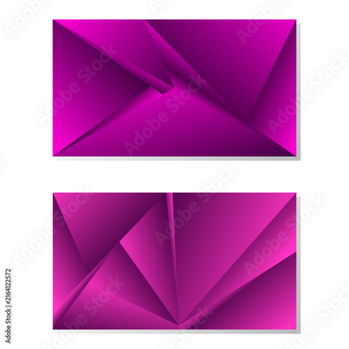 Set Abstract Background With Triangle Geometric Shapes Smooth and Modern Minimal Style Pink Gradient Color Design Vector. Ideal for Social Media Posts, Website Banners, Presentations, Branding 