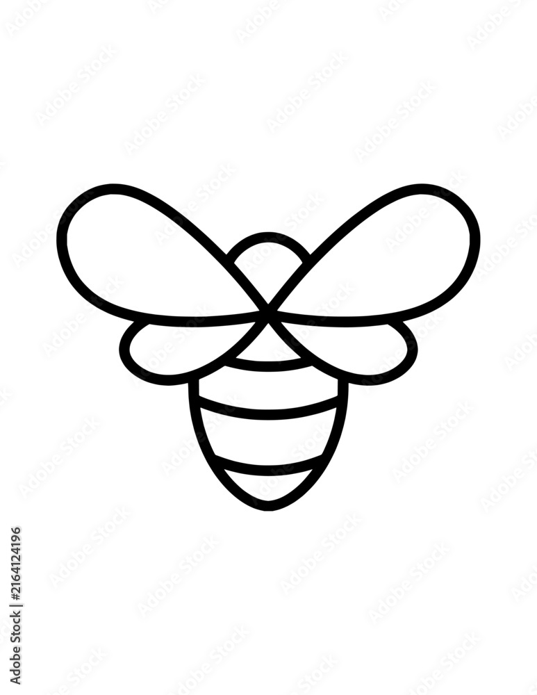 Fototapeta premium Cute Firefly Coloring Page for Kids. Simple Insect Outline Illustration for Children.