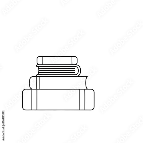 Stack of books illustration