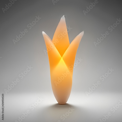 Elegant TulipShaped Candle with Soft Glow.